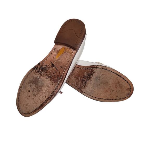 Bass Weejuns White Patent Leather Preppy Pastel Tassle Classic Loafers Size 6.5M - Picture 7 of 8